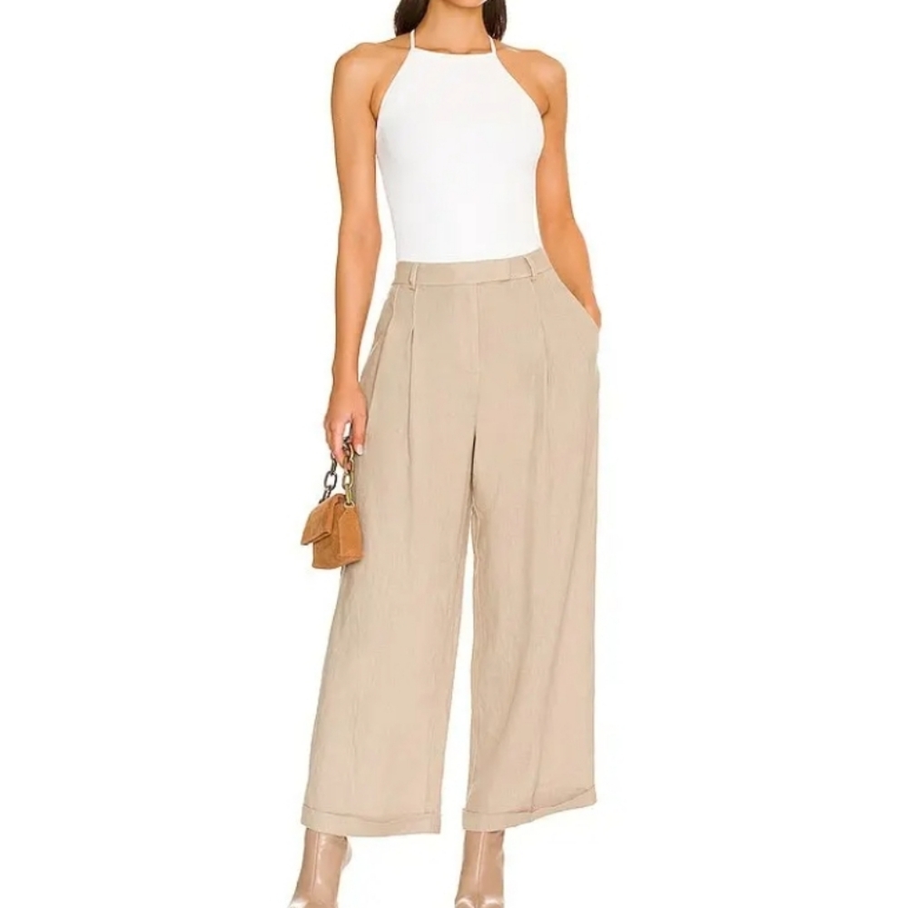 Free People Lyla 100% Linen Trousers